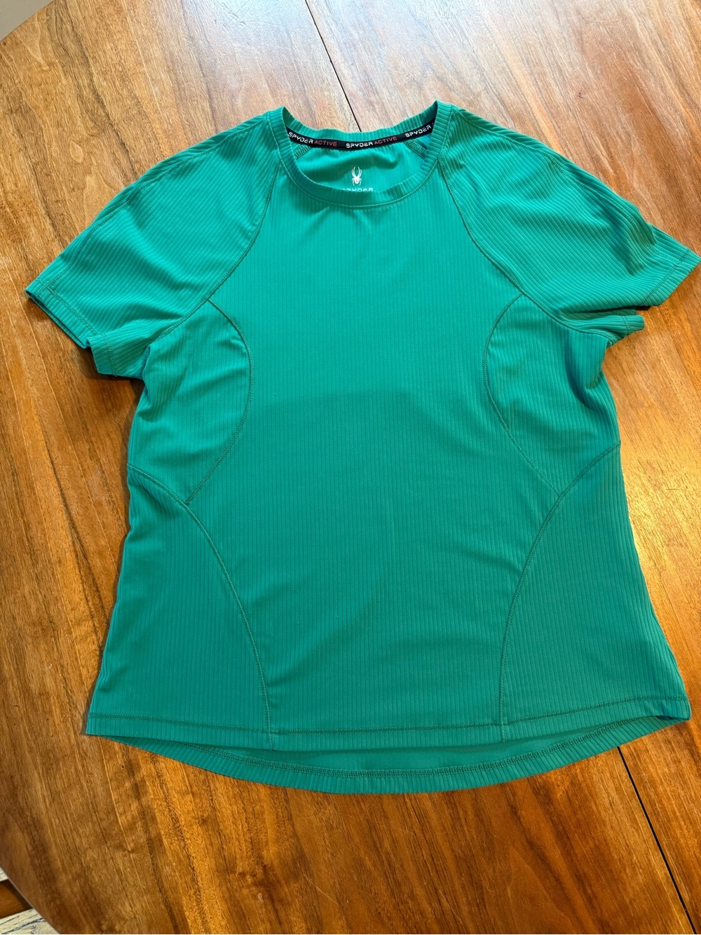 Spyder Women's Green Athletic Short Sleeve Jersey